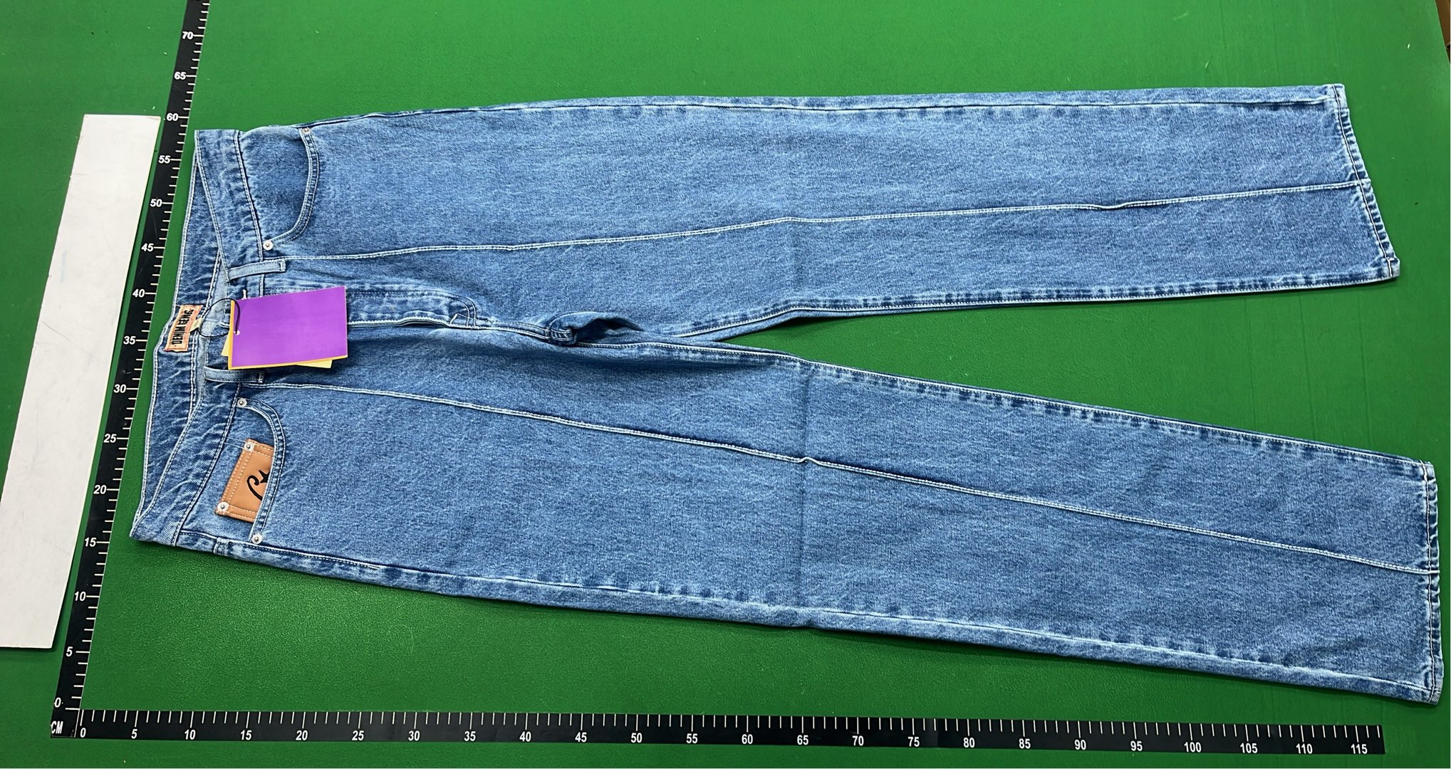 C*Star Denim Jeans with Star Patch and Logo Pockets