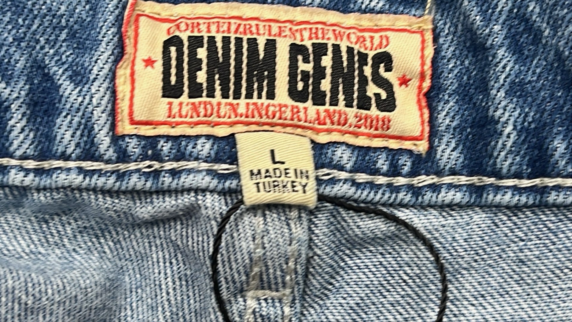C*Star Denim Jeans with Star Patch and Logo Pockets