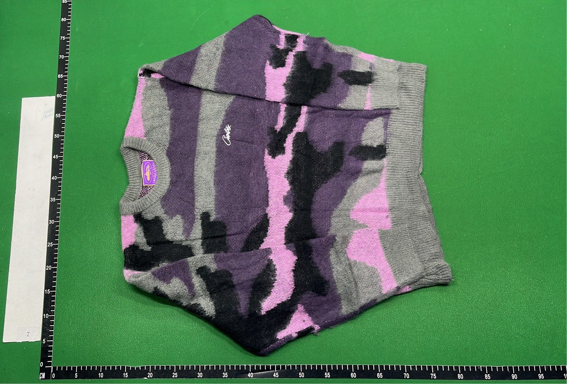 Purple Camo Knit Sweater for Men