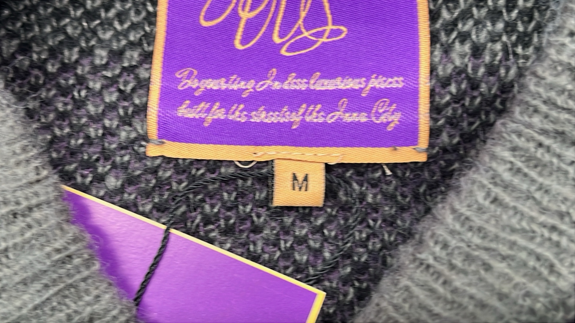 Purple Camo Knit Sweater for Men