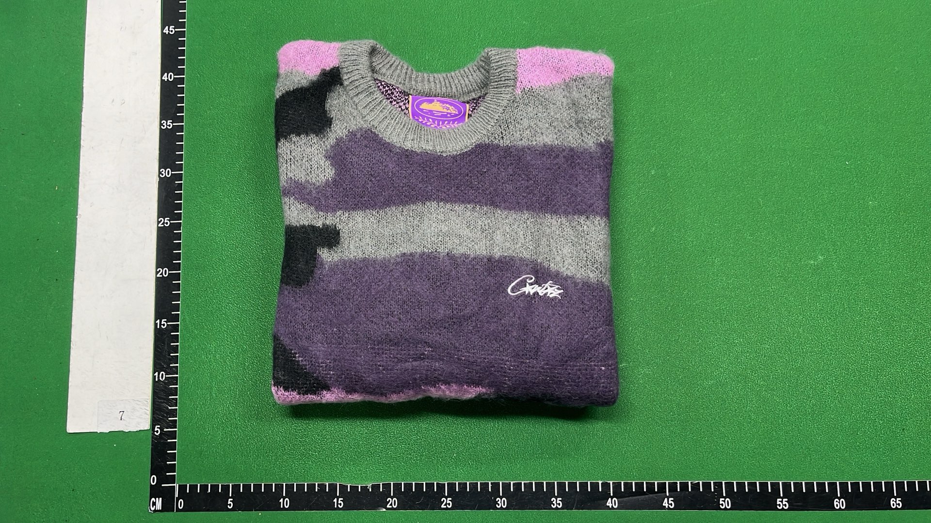 Purple Camo Knit Sweater for Men