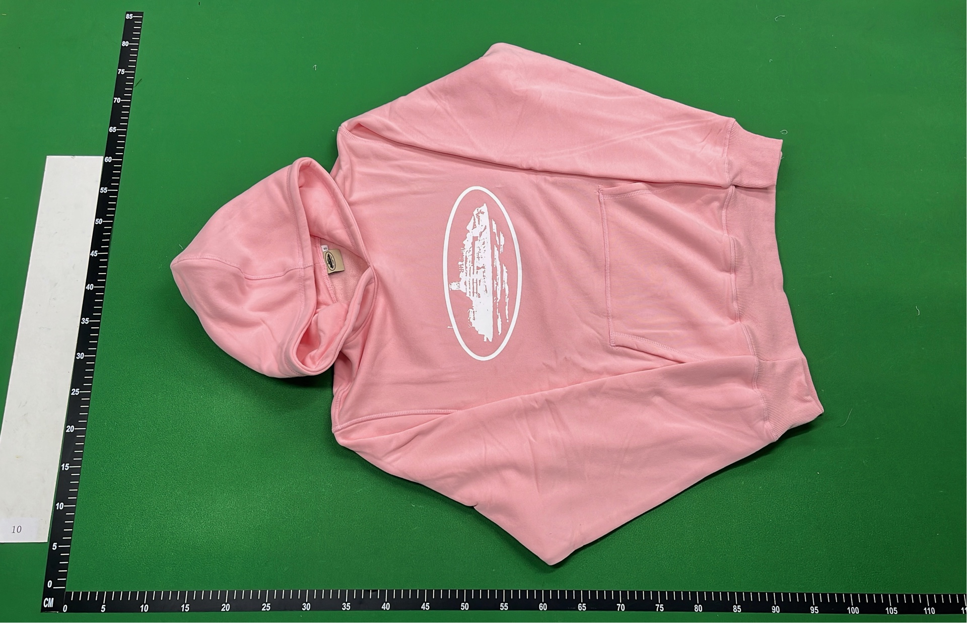 Pink Hoodie with Oval Logo Design