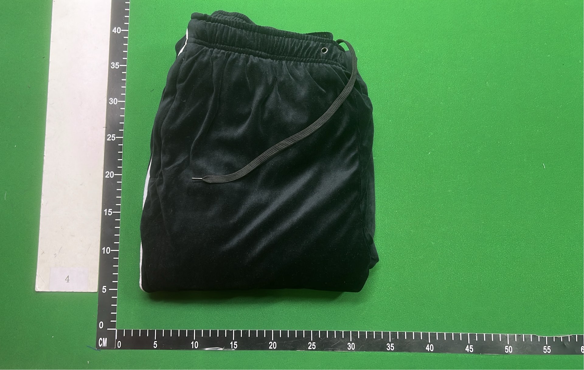 Black Track Pants with White Side Stripes