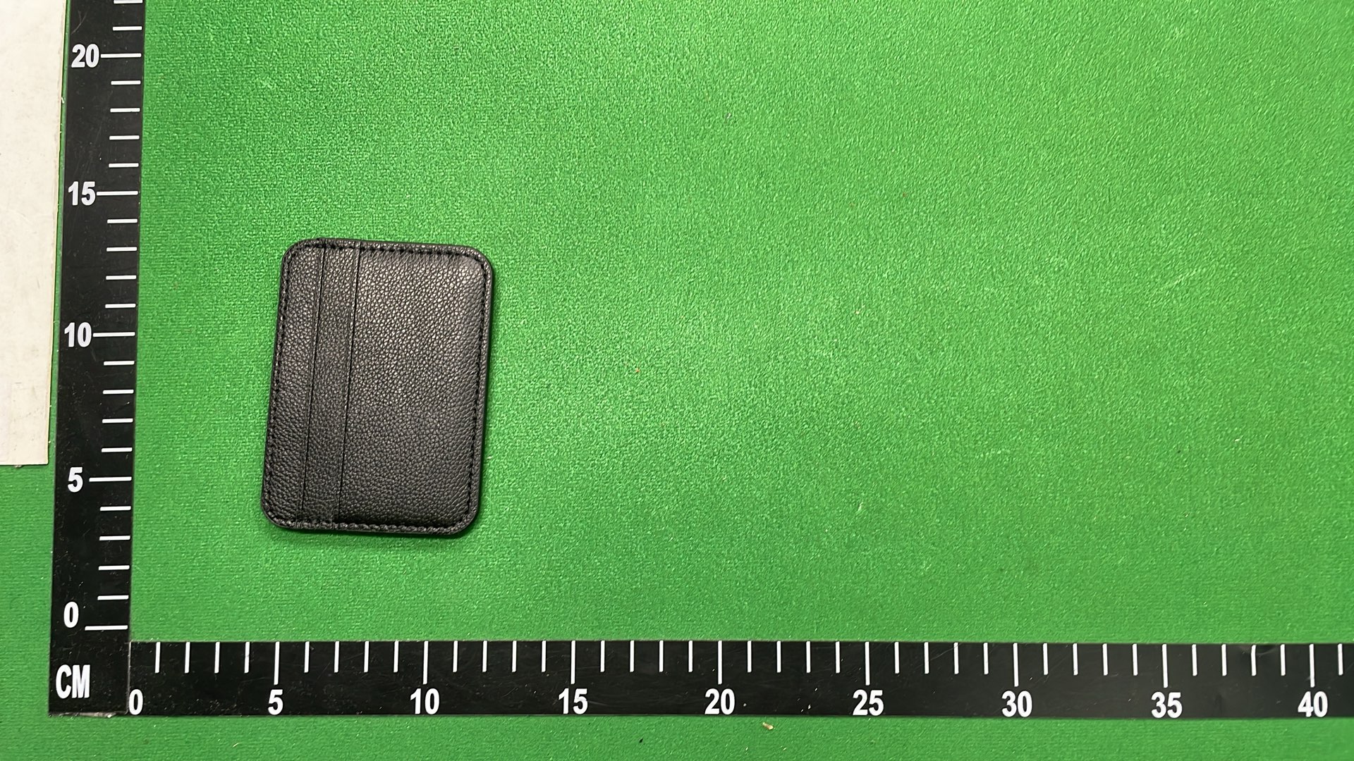 Balenciaga Black Leather Card Holder with White Stripe