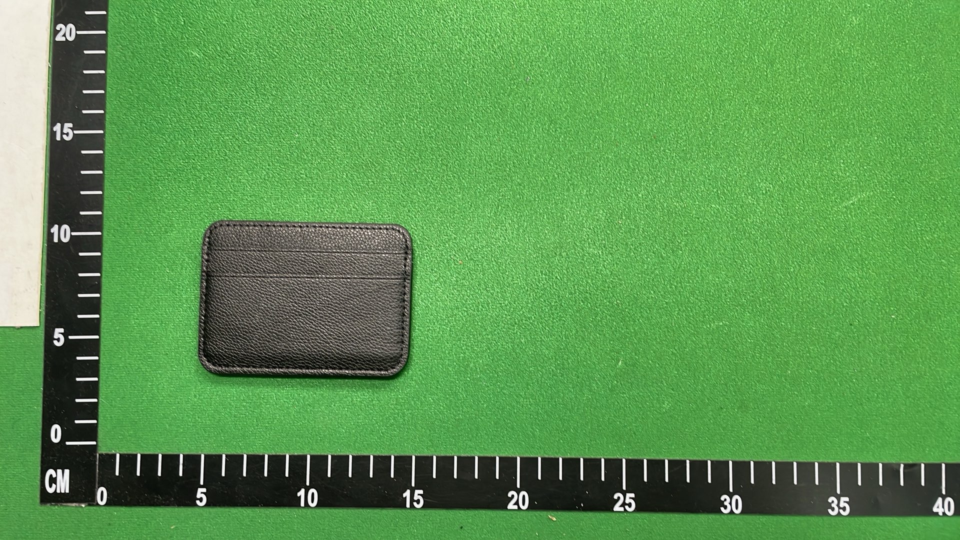 Balenciaga Black Leather Card Holder with White Stripe