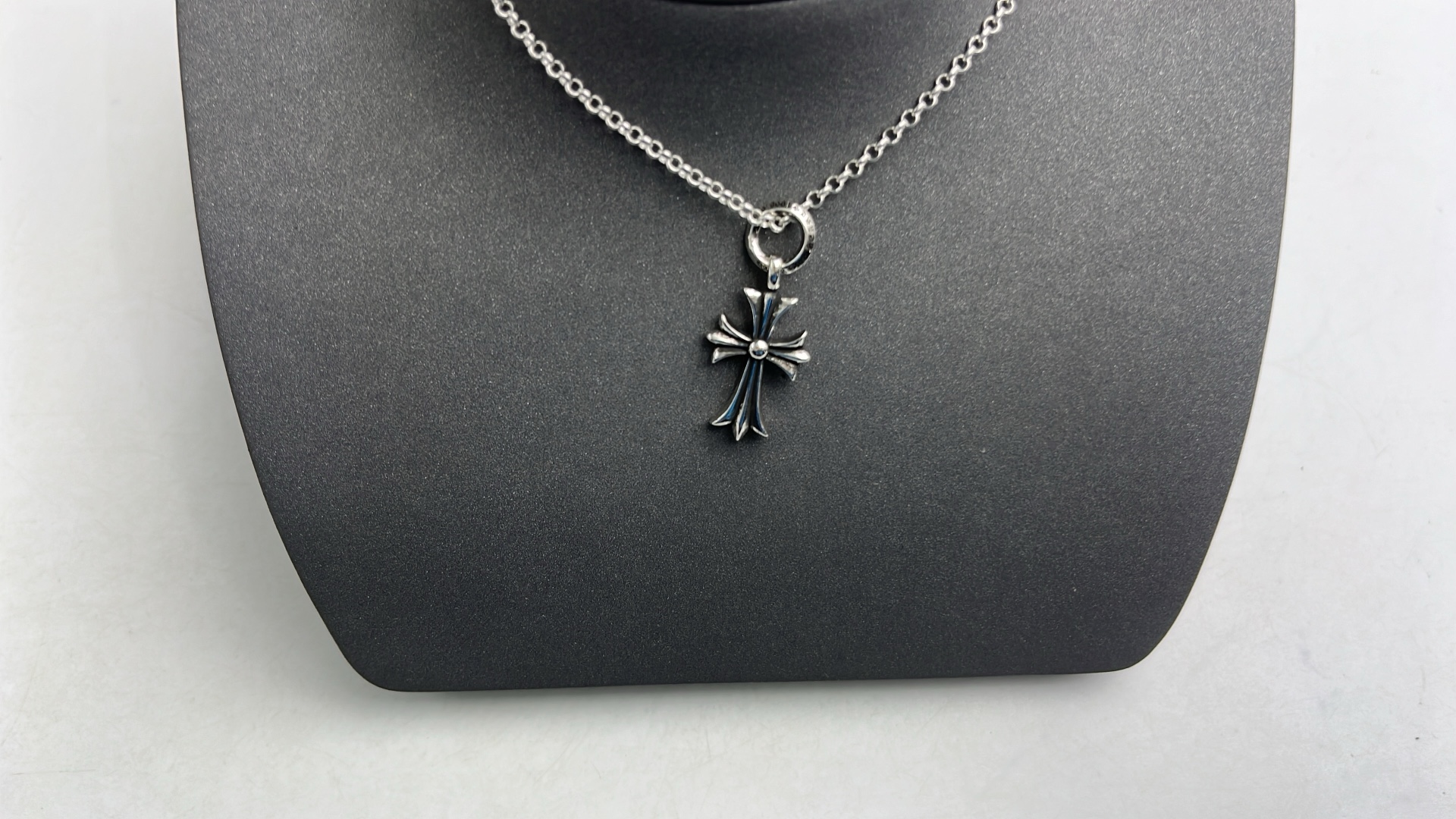 Chrome Hearts Cross Pendant Necklace Silver Chain