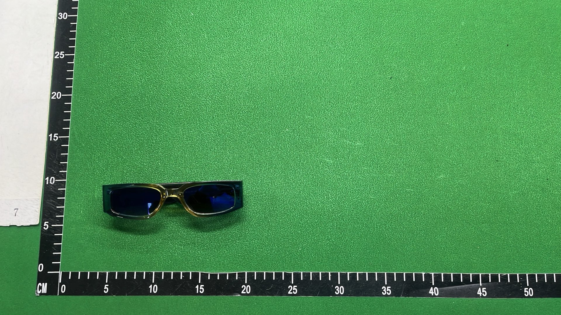OAKLEY Black Rectangular Sunglasses with Neon Green Accents