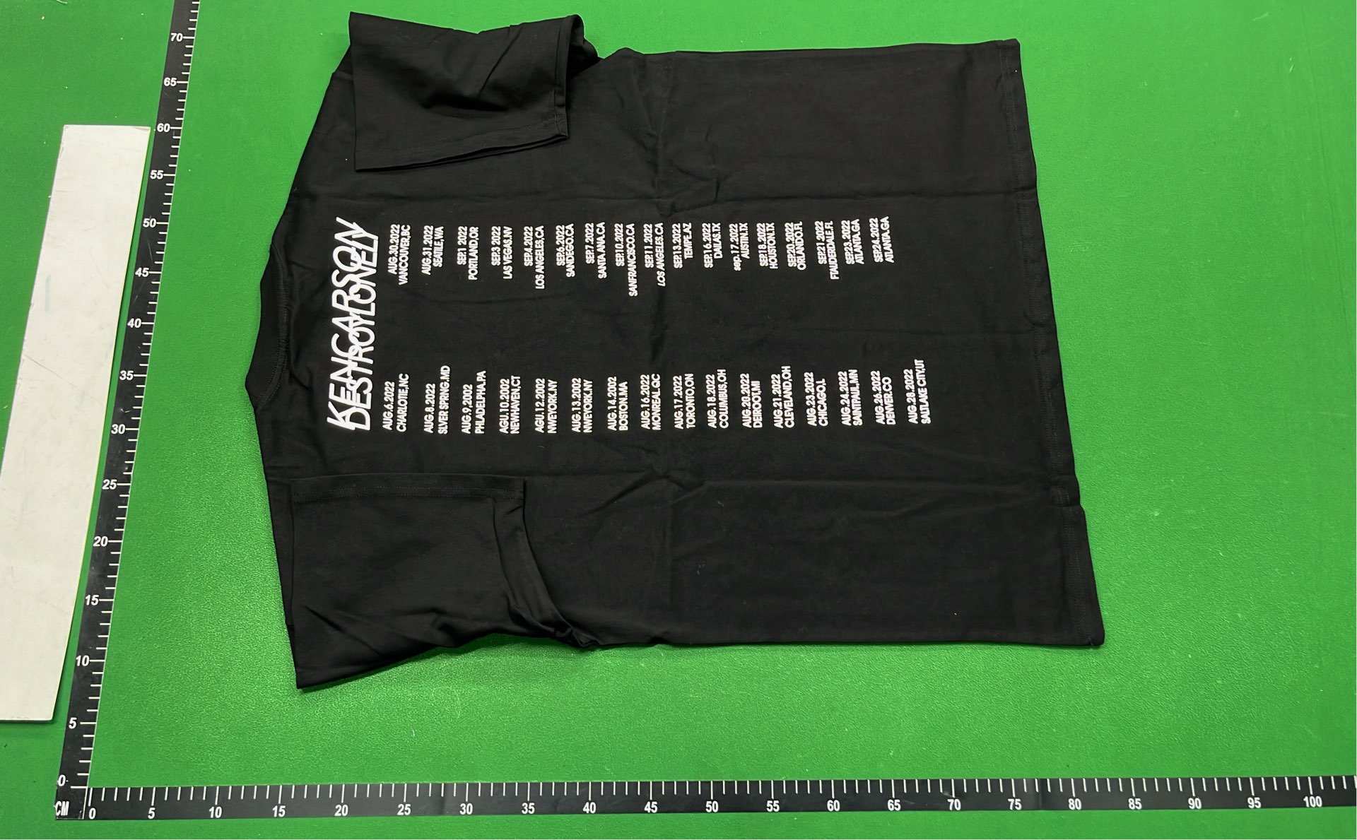 KEN CARSON Destroy Lonely 1017 ALYX 9SM Tour Long Sleeve T-Shirt