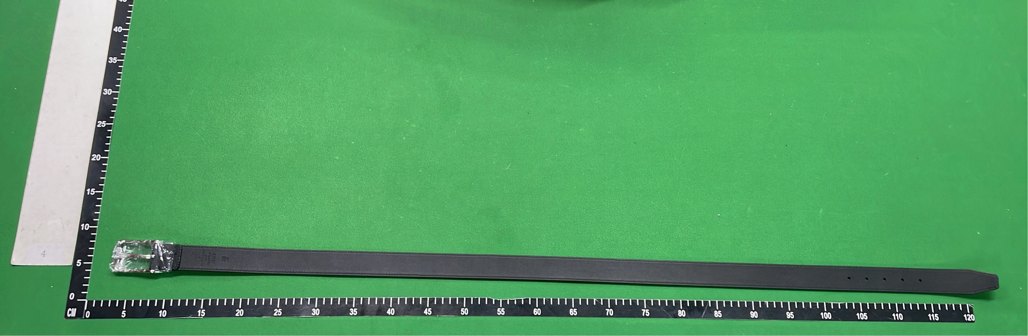 Louis Vuitton Men's Black Leather Belt with Silver Buckle