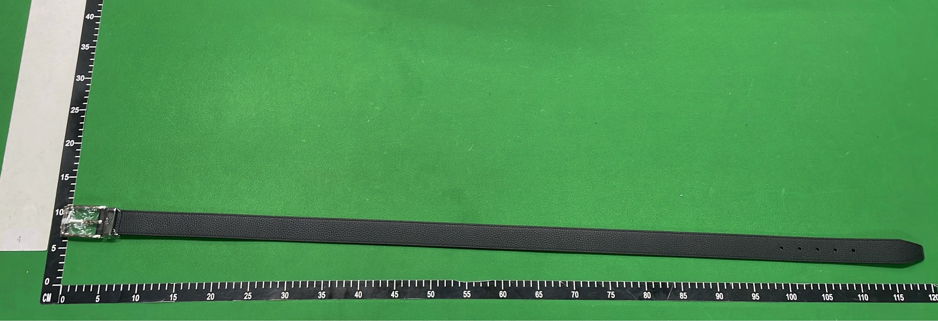 Louis Vuitton Men's Black Leather Belt with Silver Buckle