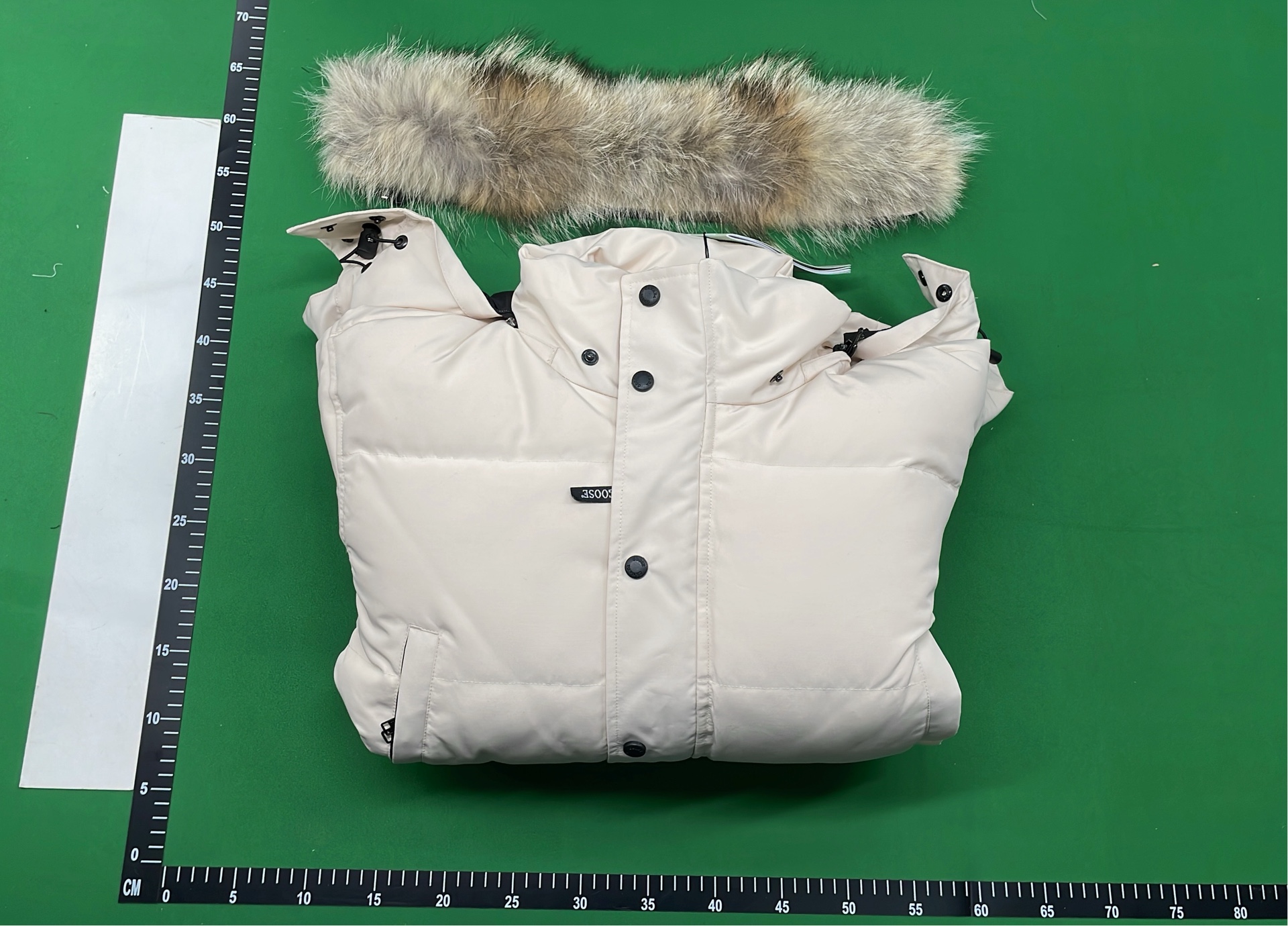 Women's Black Down Jacket with Fur Hood