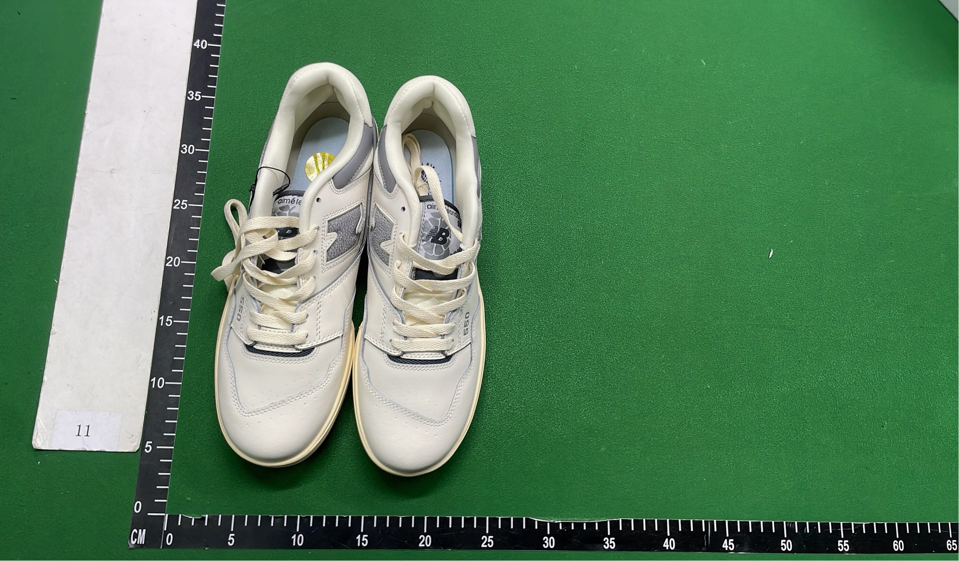 New Balance 550 White and Green Sneakers