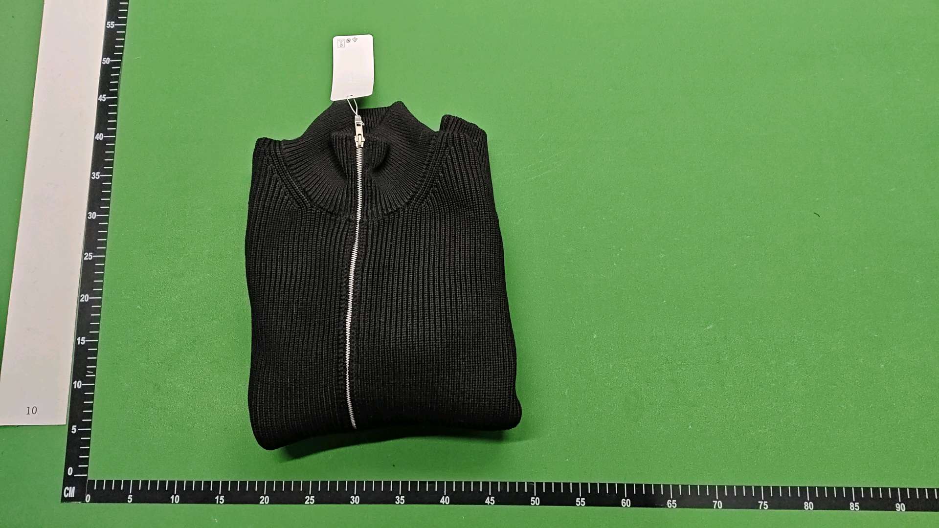 Men's Ribbed Zip-Up Sweater in Dark Gray