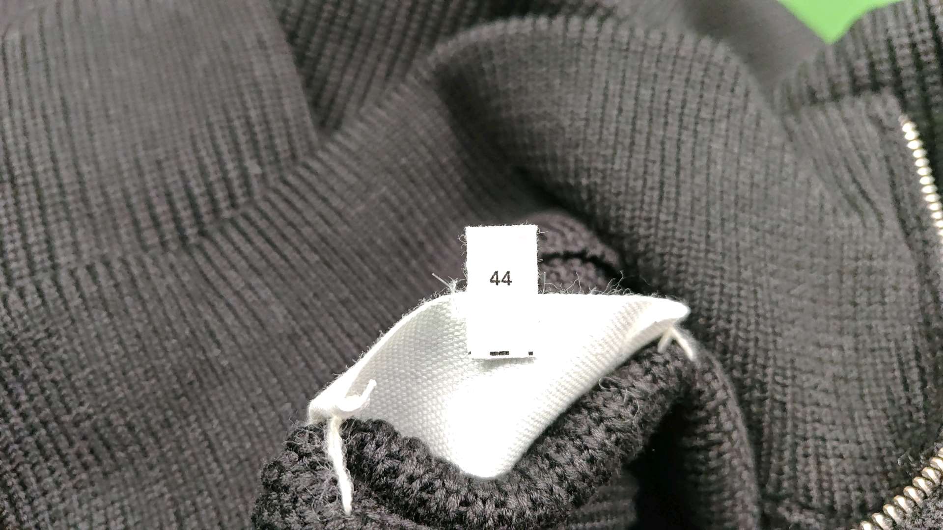 Men's Ribbed Zip-Up Sweater in Dark Gray