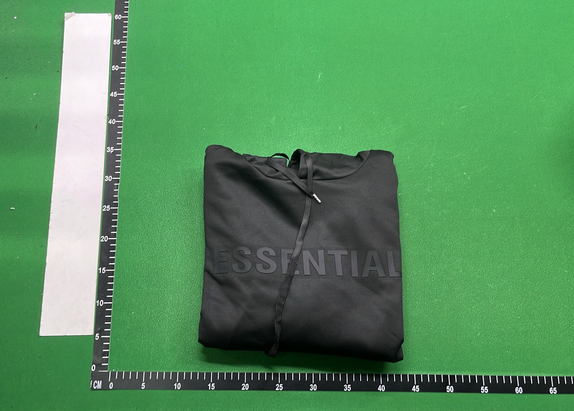 Essentials Black Hoodie - Minimalist Logo Design