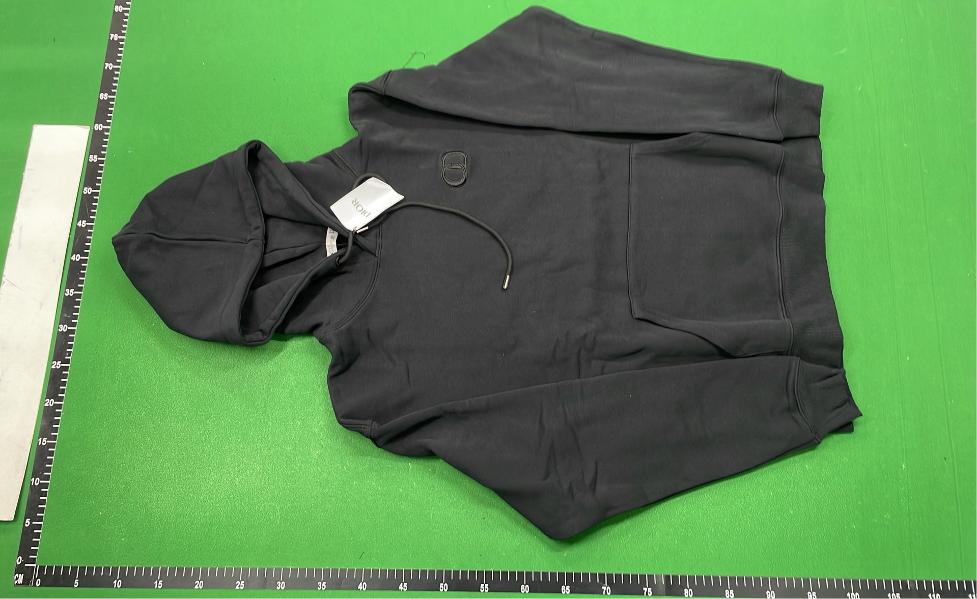 Essentials Black Hoodie - Minimalist Logo Design