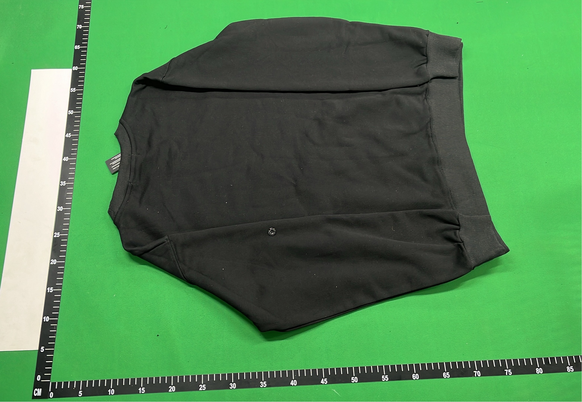 Navy Blue Crewneck Sweatshirt with Patch Detail