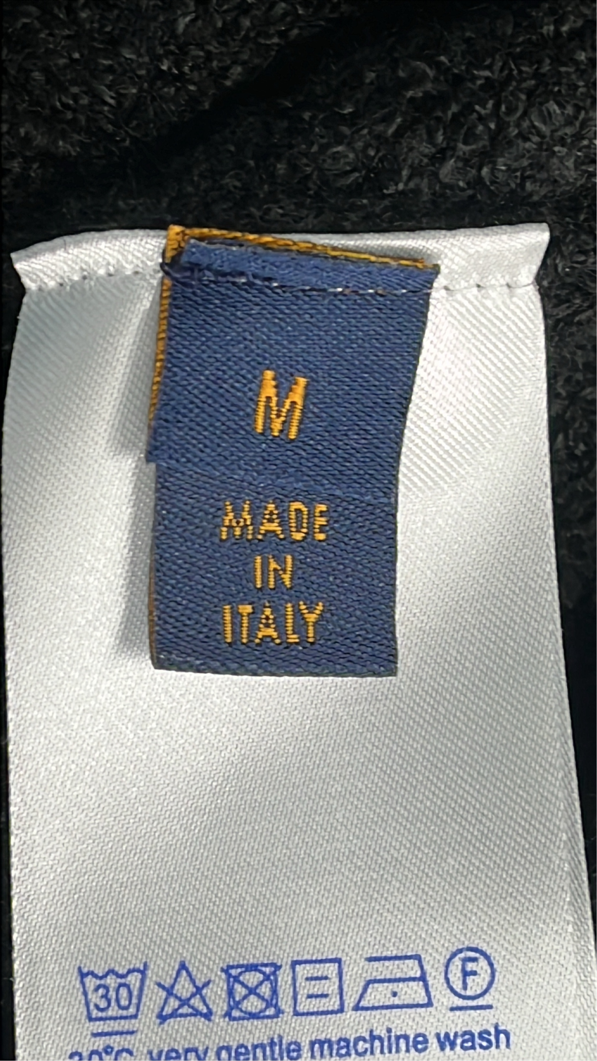 Blue Knit Sweater with Embroidered V Logo