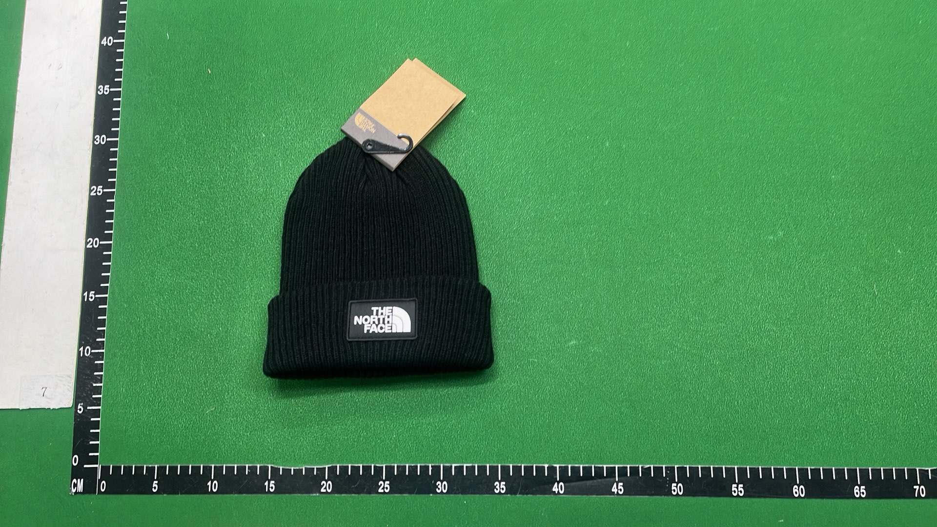 Moncler Black Knit Beanie Hat with Logo Patch