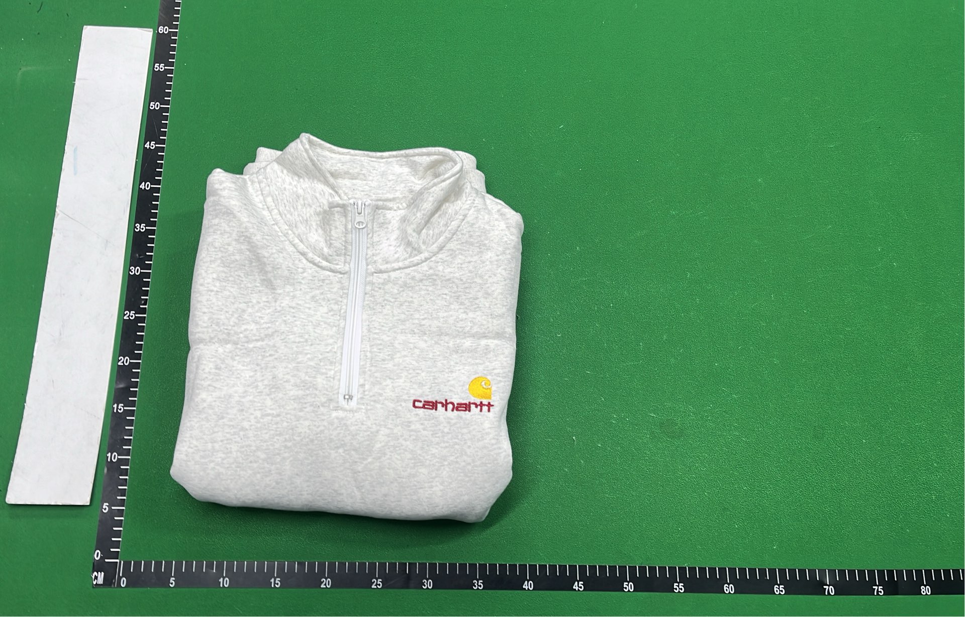Men's Black Half-Zip Sweatshirt with Logo Patch