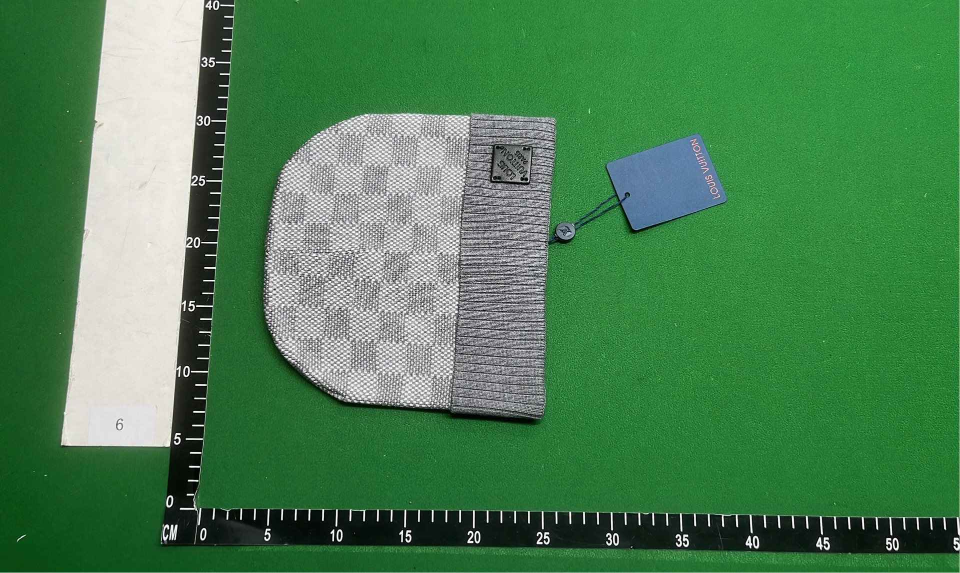 LV Monogram Beanie Hat with Logo Knit Design