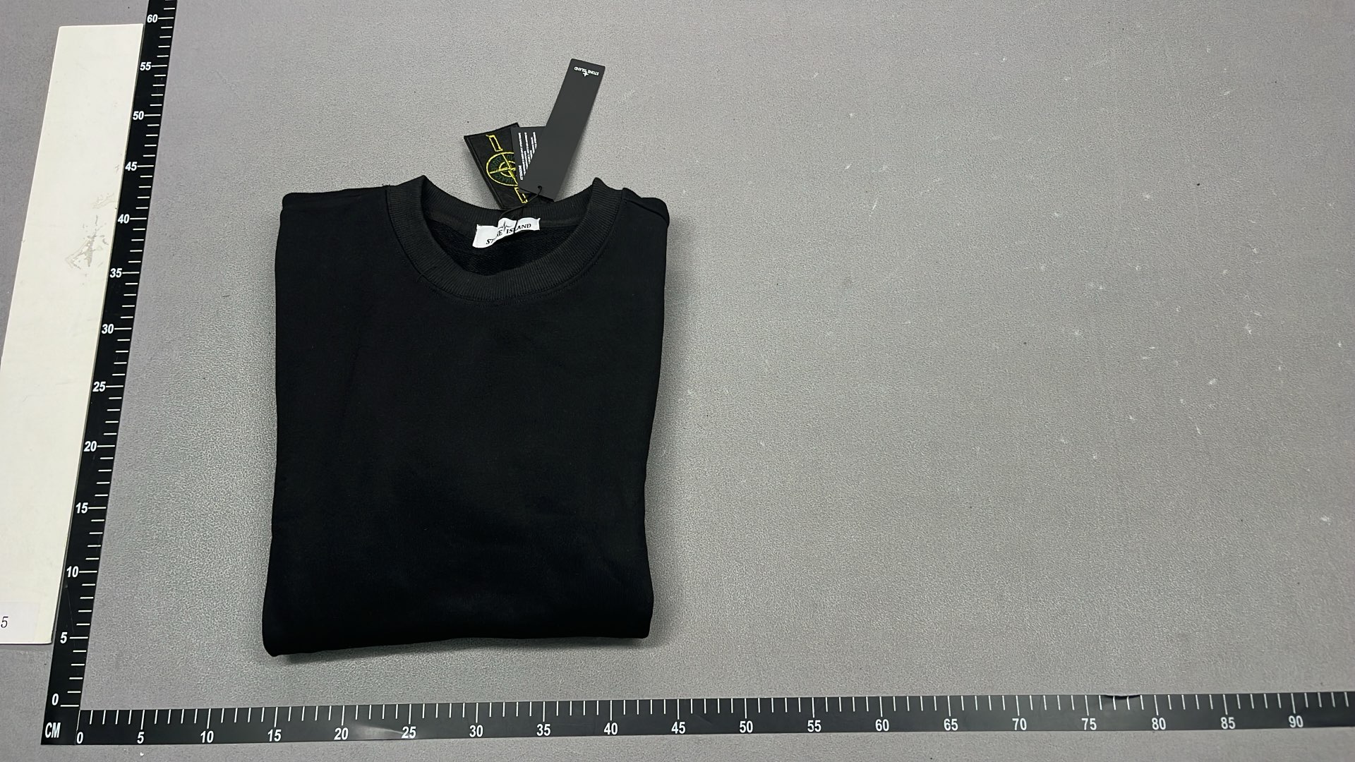 Stone Island Black Hooded Jacket with Logo Patch