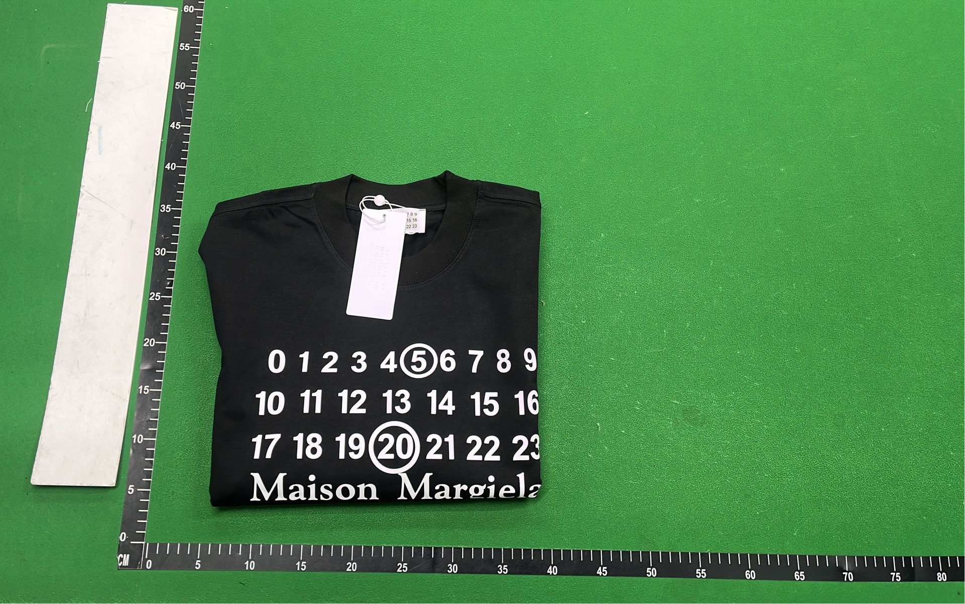 White Long Sleeve T-Shirt with Number Print