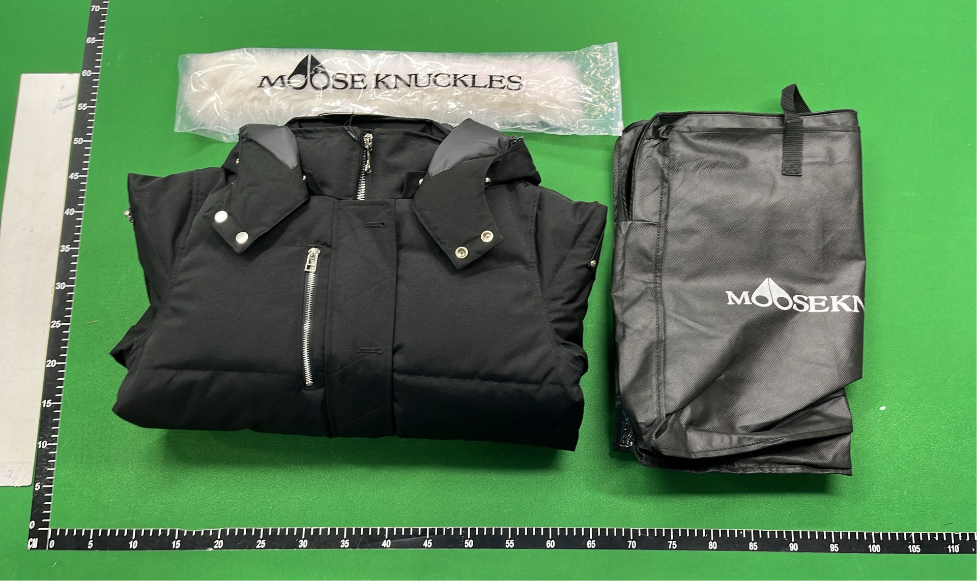 Moncler Women's Black Puffer Jacket with Fur Hood