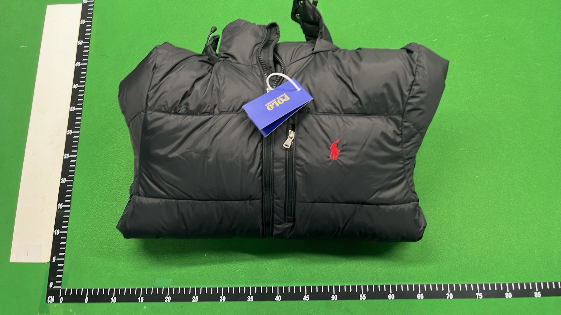 Recycled Down Jacket with Red Pony Logo