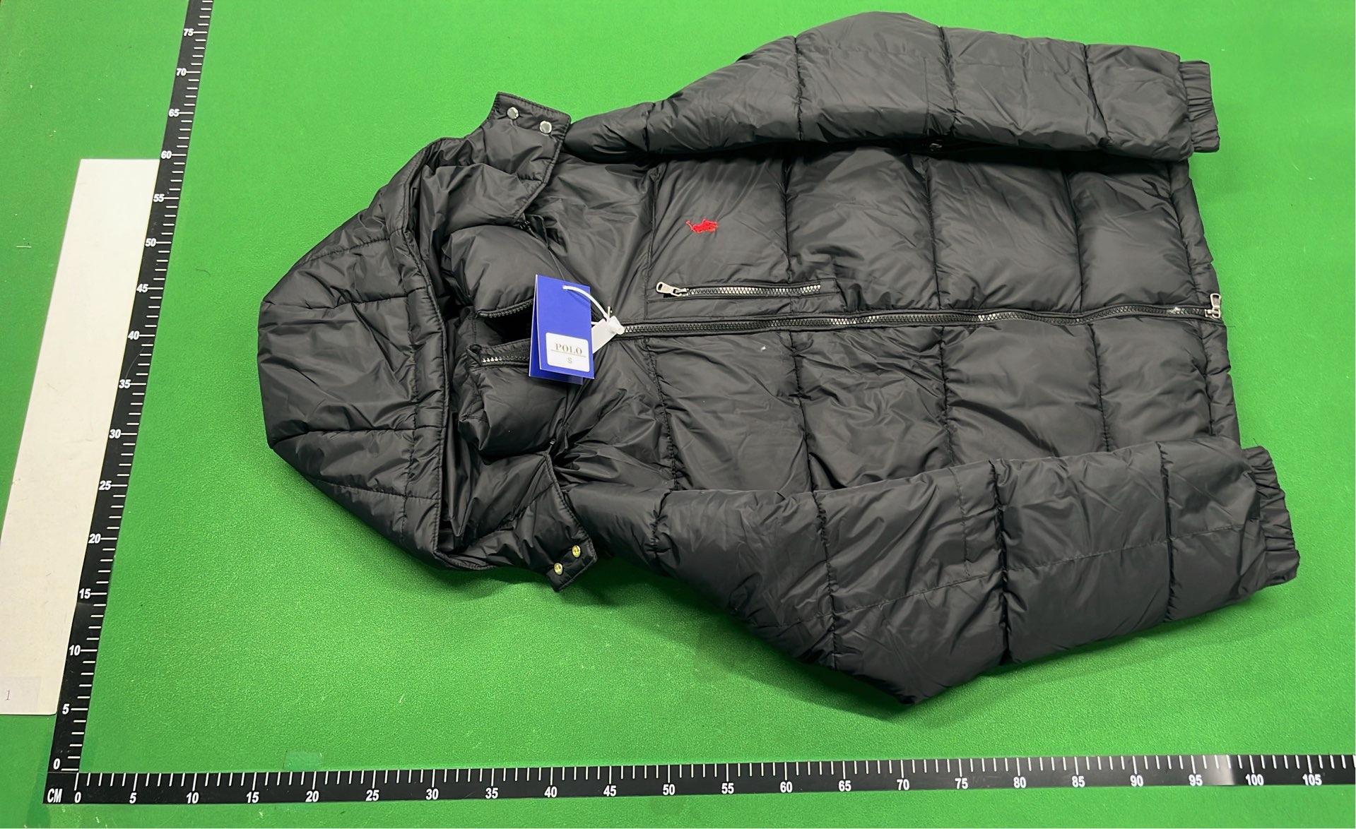 Recycled Down Jacket with Red Pony Logo