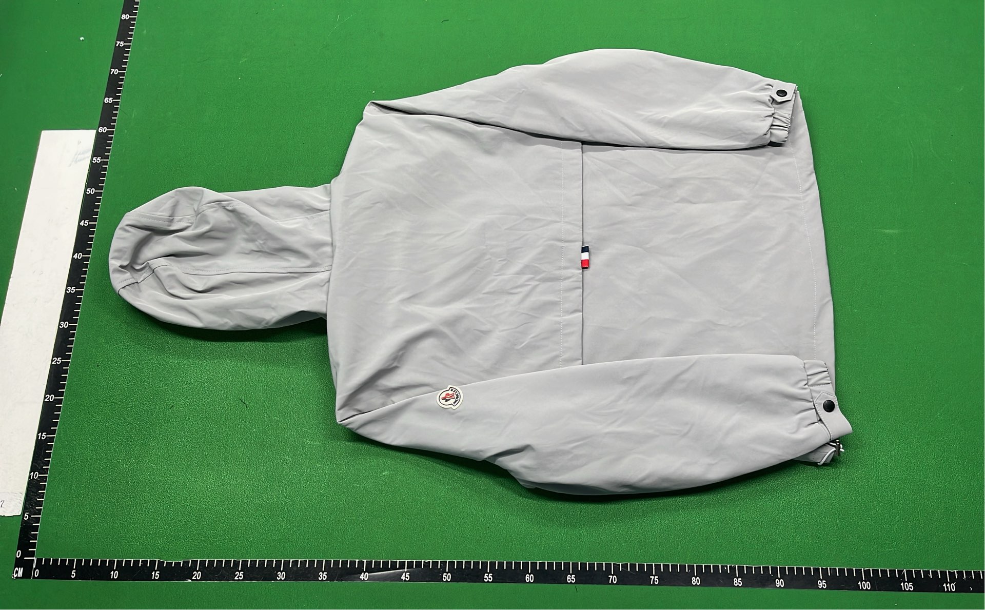 Moncler Black Hooded Jacket with Logo Print