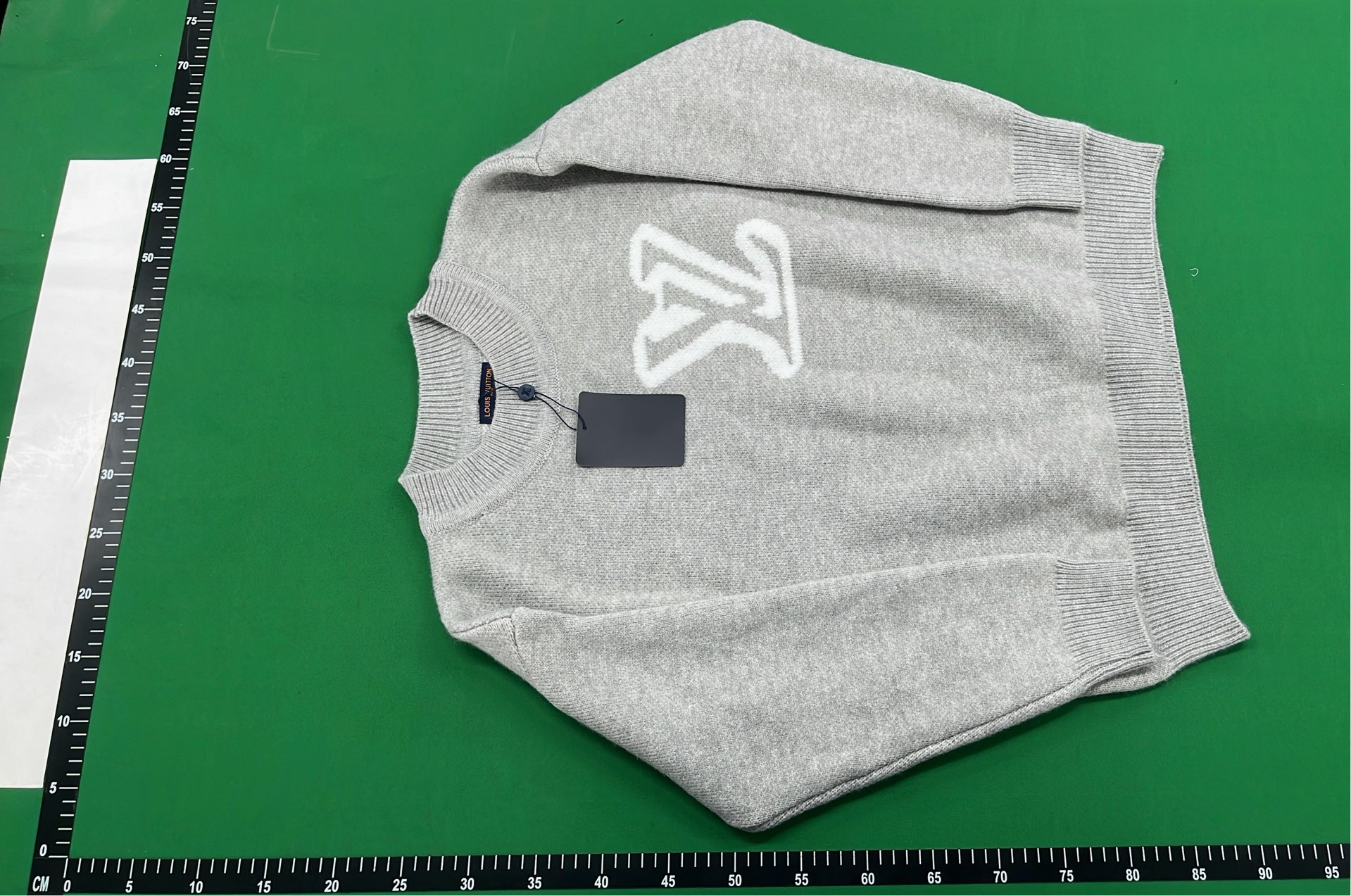 Louis Vuitton LV Logo Knit Sweater in Gray and Black