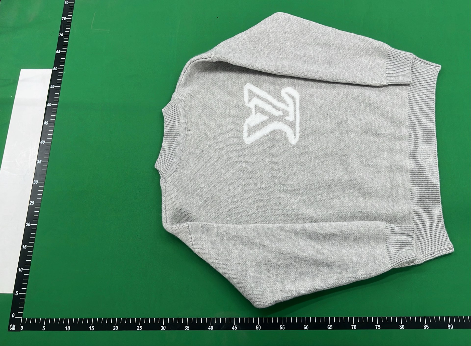 Louis Vuitton LV Logo Knit Sweater in Gray and Black