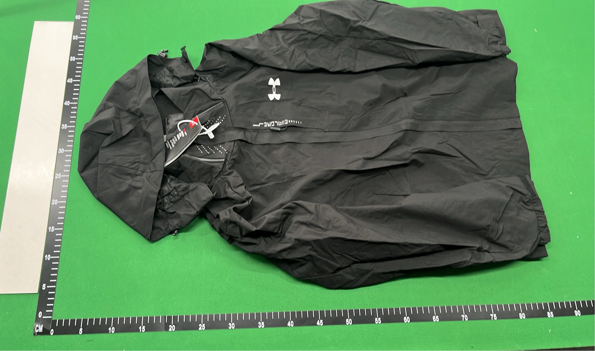 Under Armour Men's Black Hooded Jacket with Reflective Logo