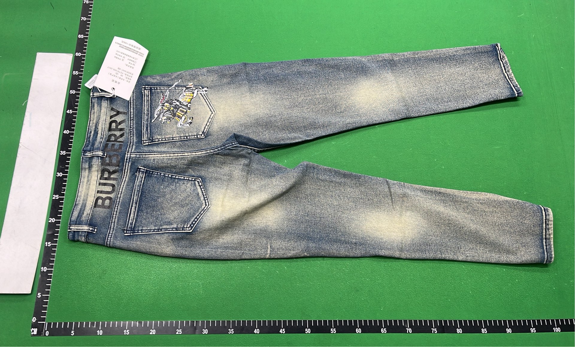 Burberry Black Pants with Logo Patch Design