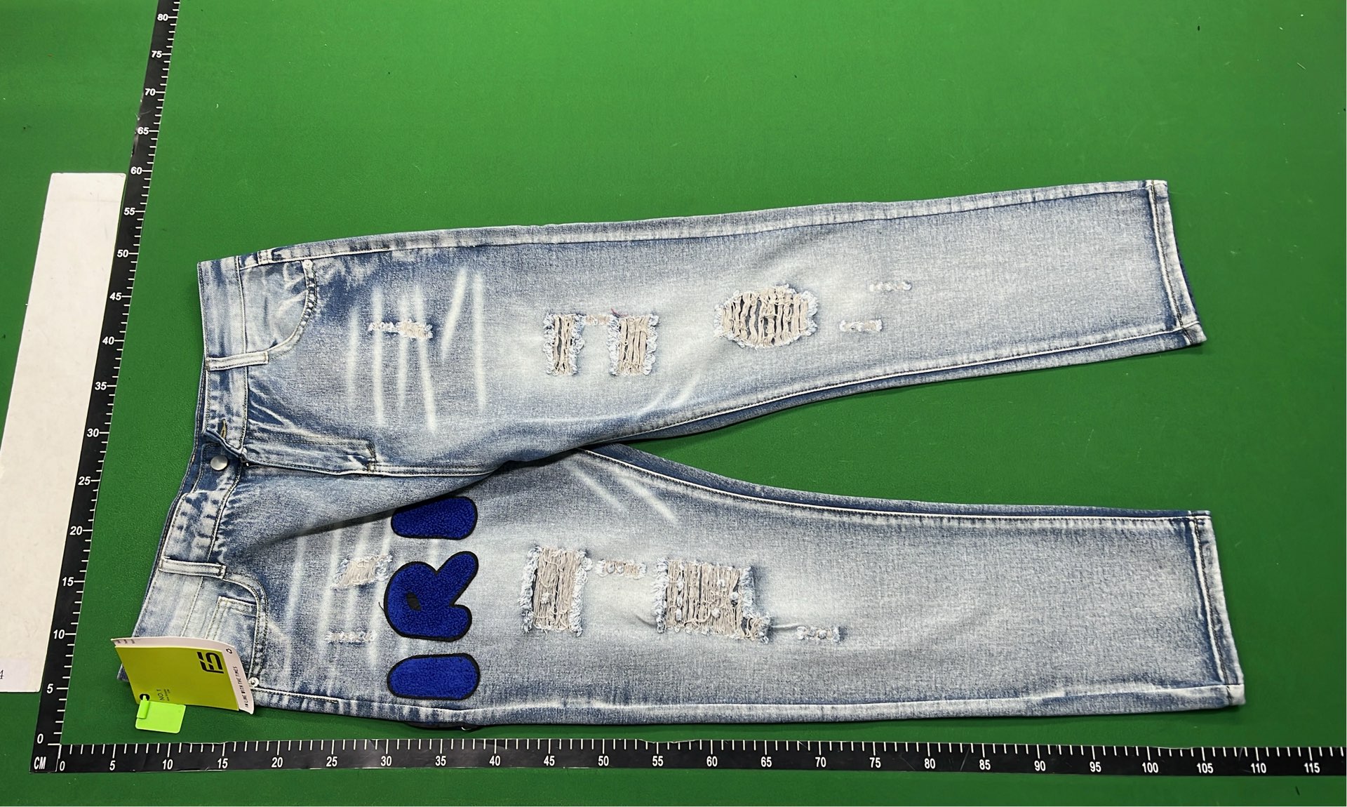 Ripped Patchwork Denim Jeans for Men - Fashionable Streetwear Pants