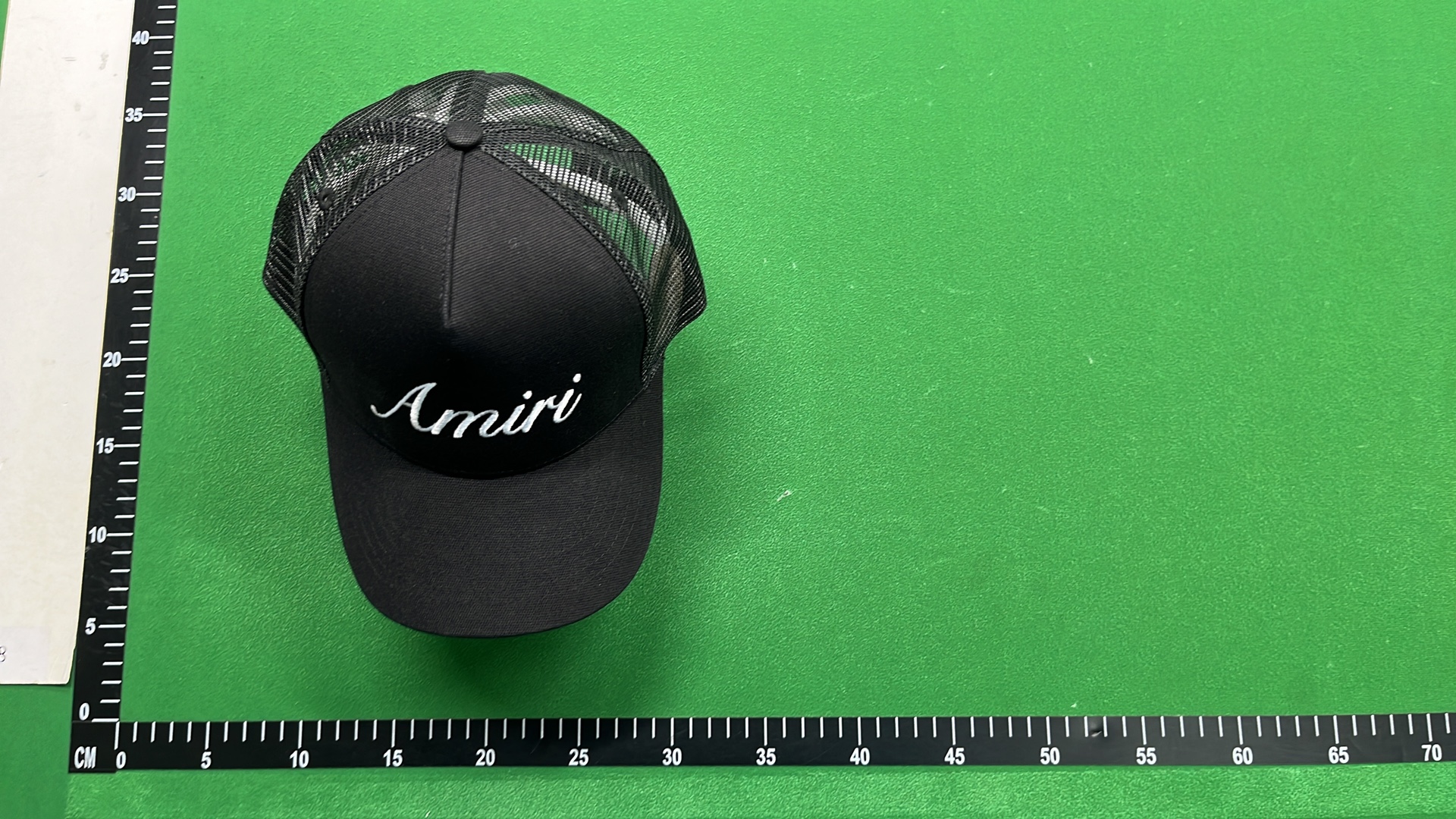 AMIRI Black Mesh Trucker Hat with Logo Embroidery