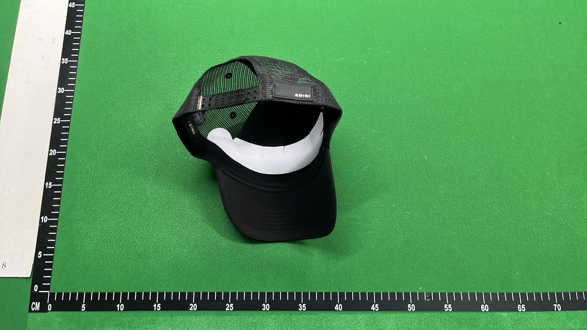 AMIRI Black Mesh Trucker Hat with Logo Embroidery