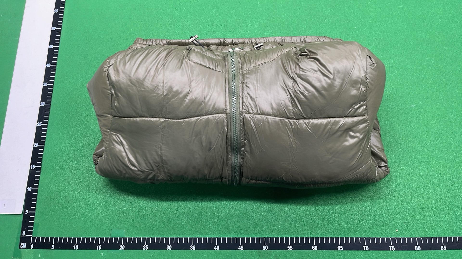 Men's Olive Green Puffer Jacket with Hood