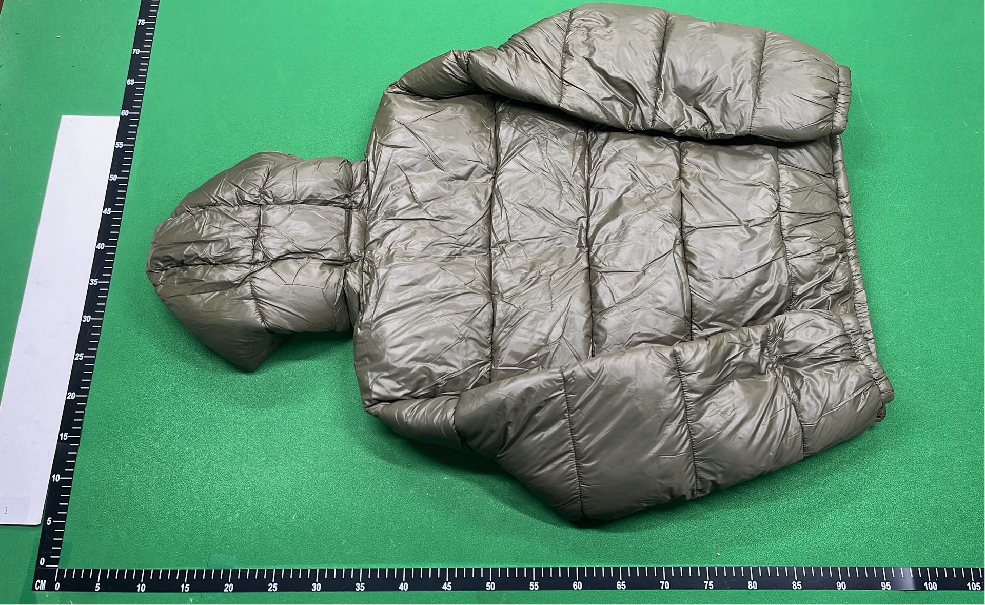 Men's Olive Green Puffer Jacket with Hood