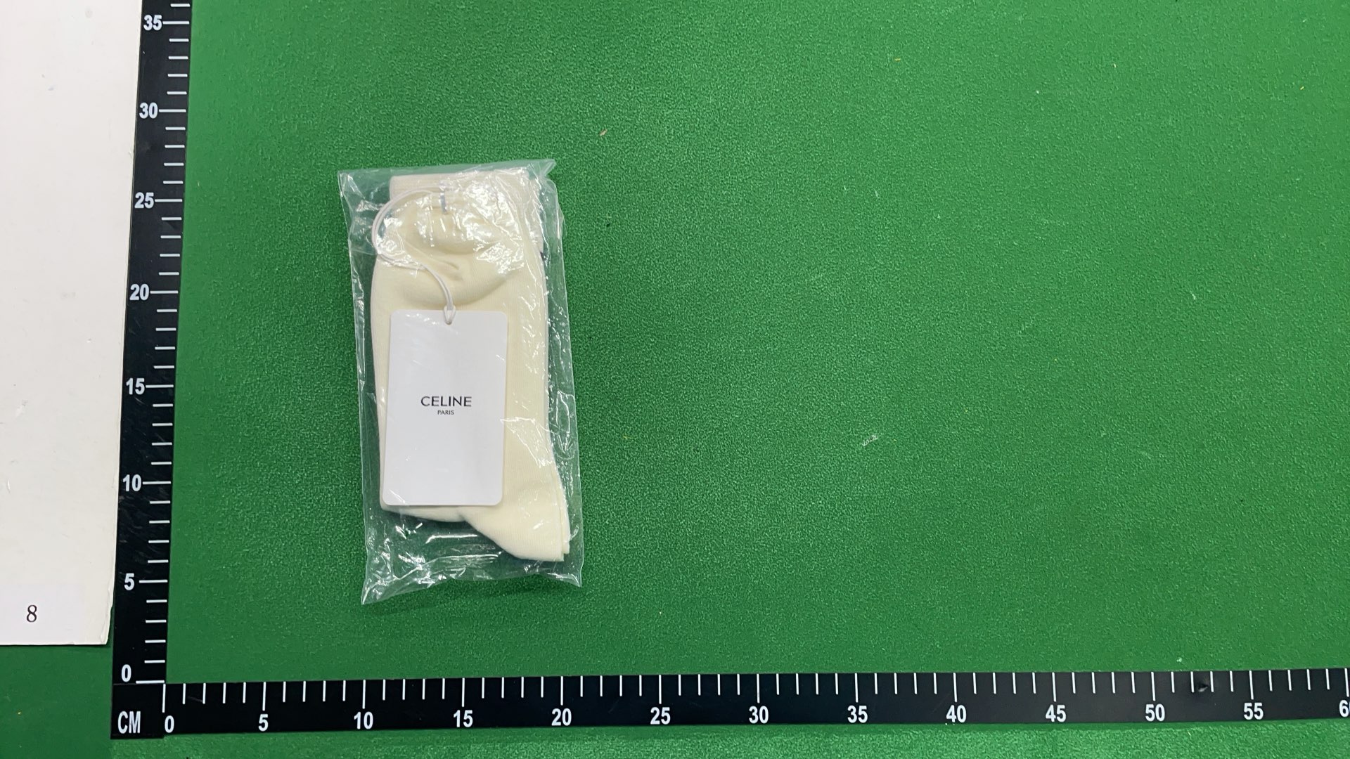 Celine White Logo Socks with Color Stripes