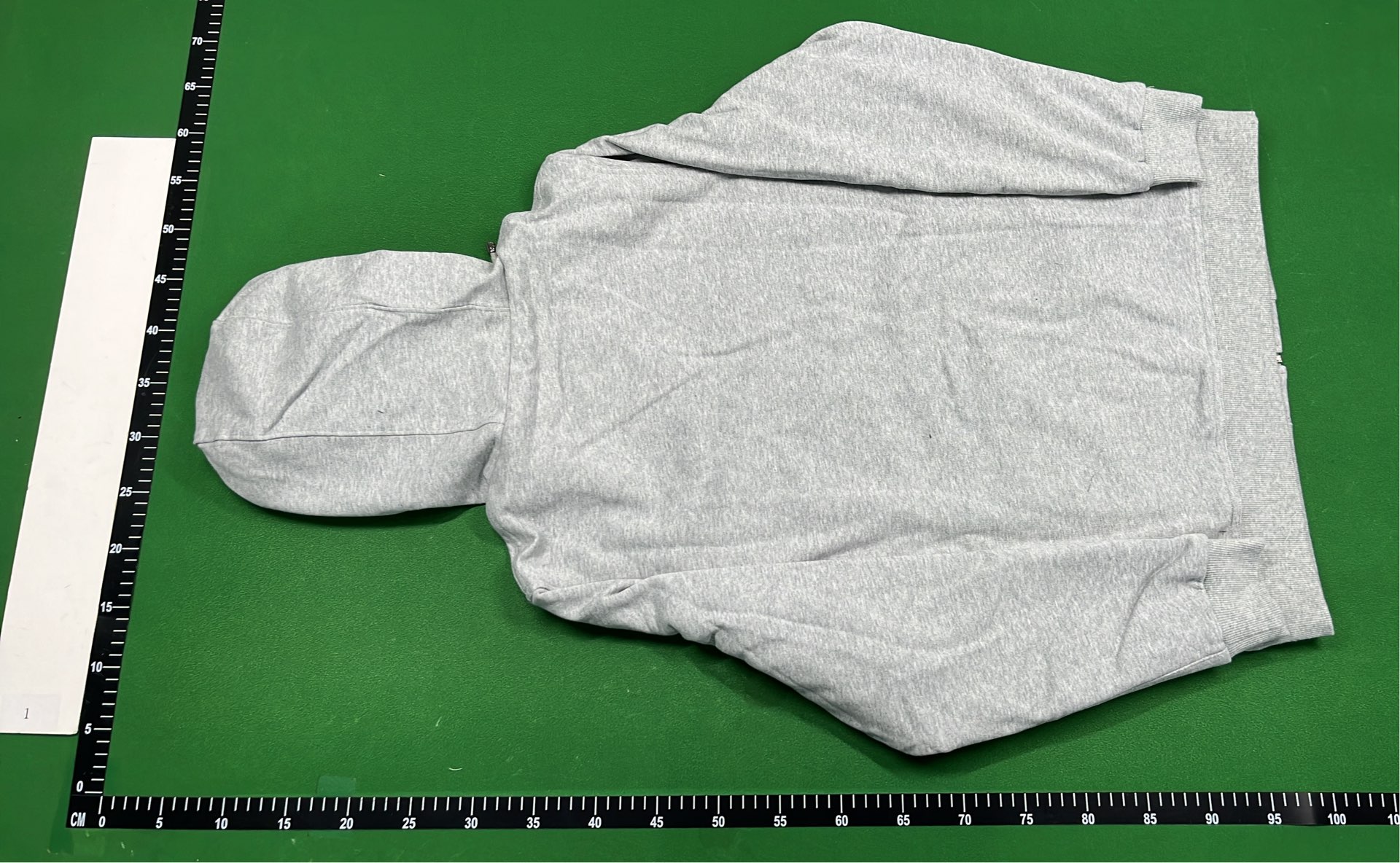 Black Hoodie with Zipper and Plaid Lining