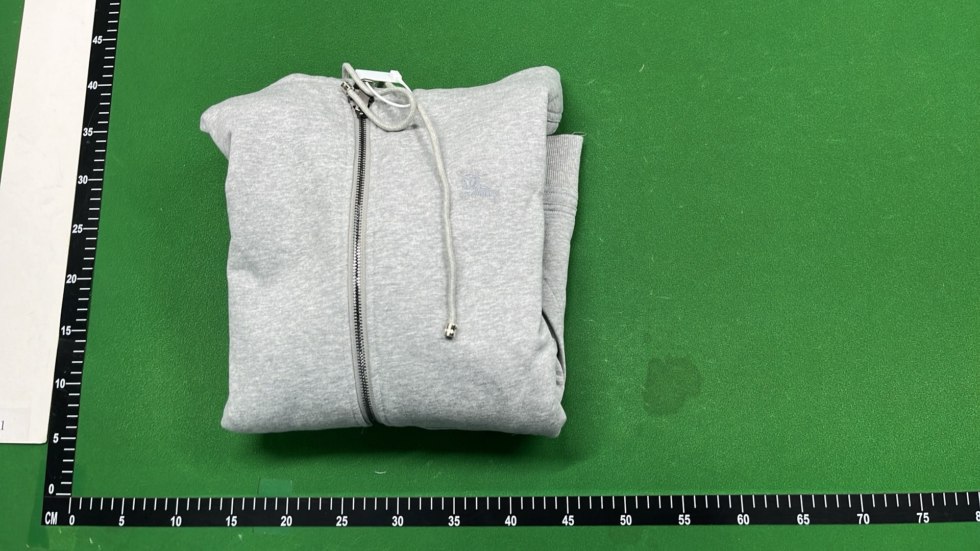 Black Hoodie with Zipper and Plaid Lining