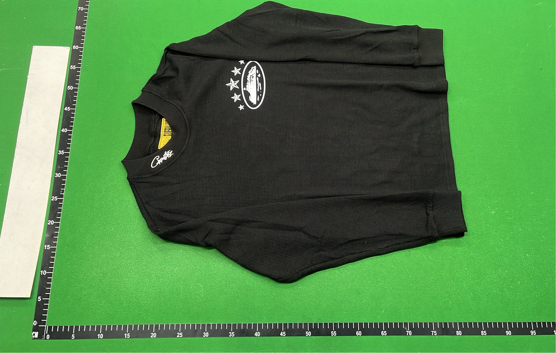 White Long Sleeve Thermal Shirt with Star Logo