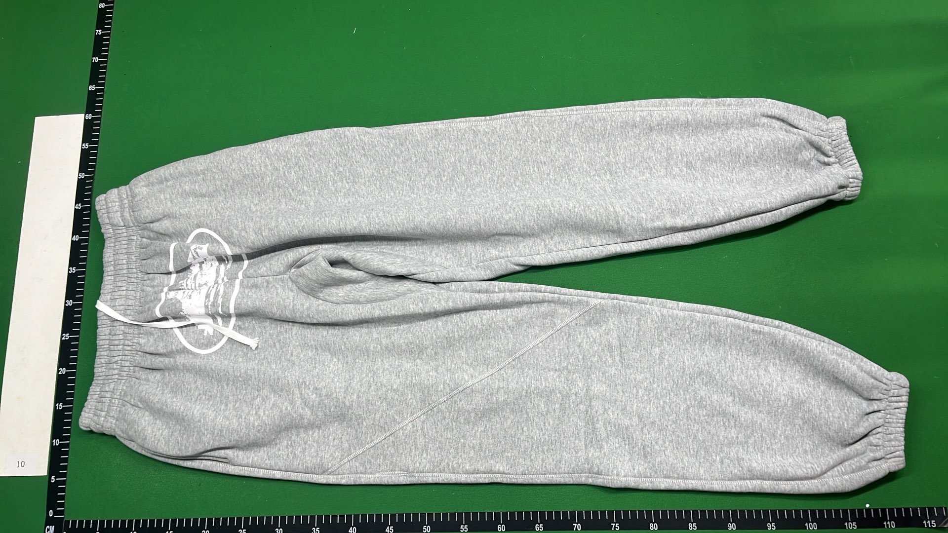 Gray Sweatpants with White Logo Design