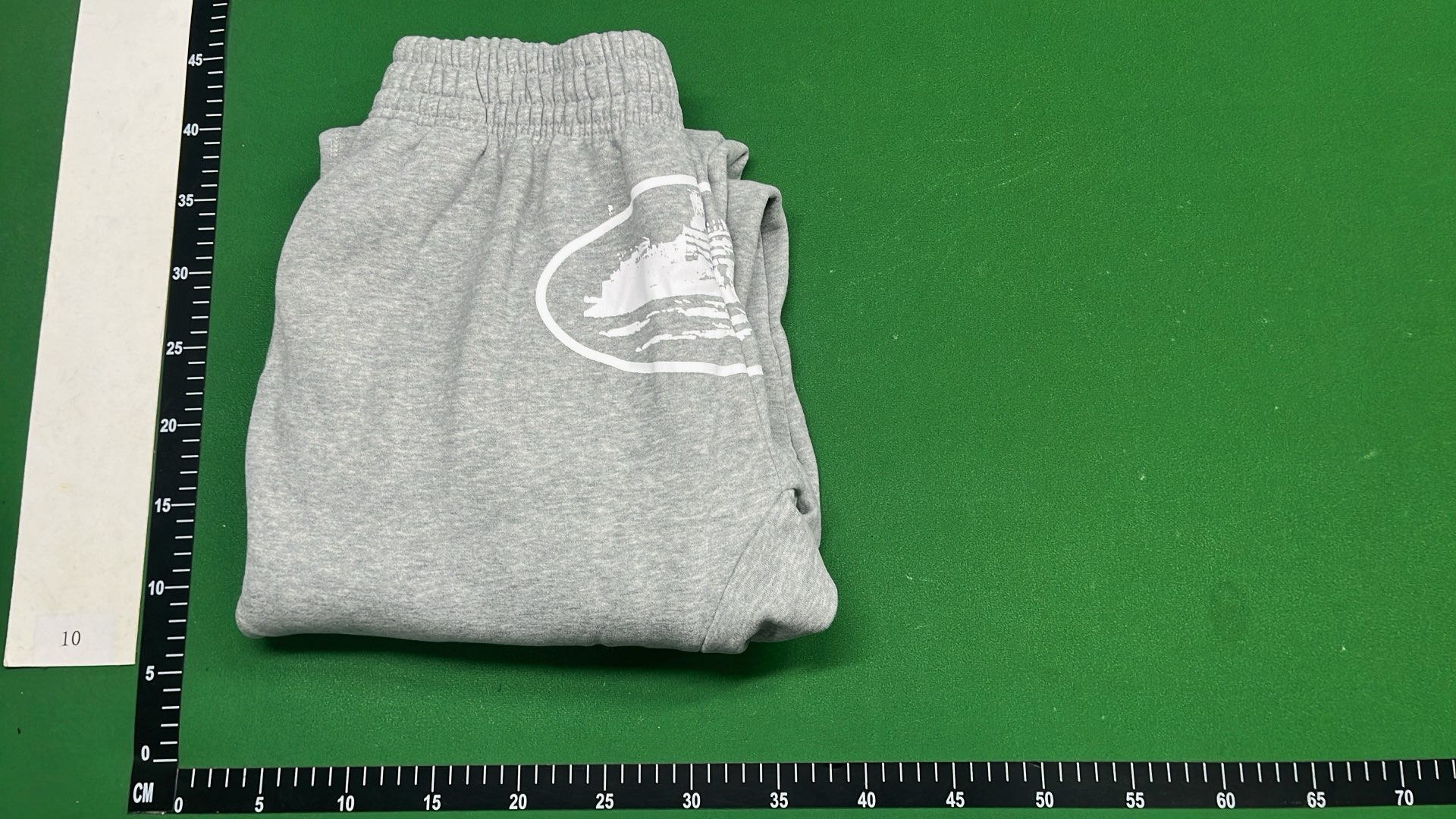 Gray Sweatpants with White Logo Design