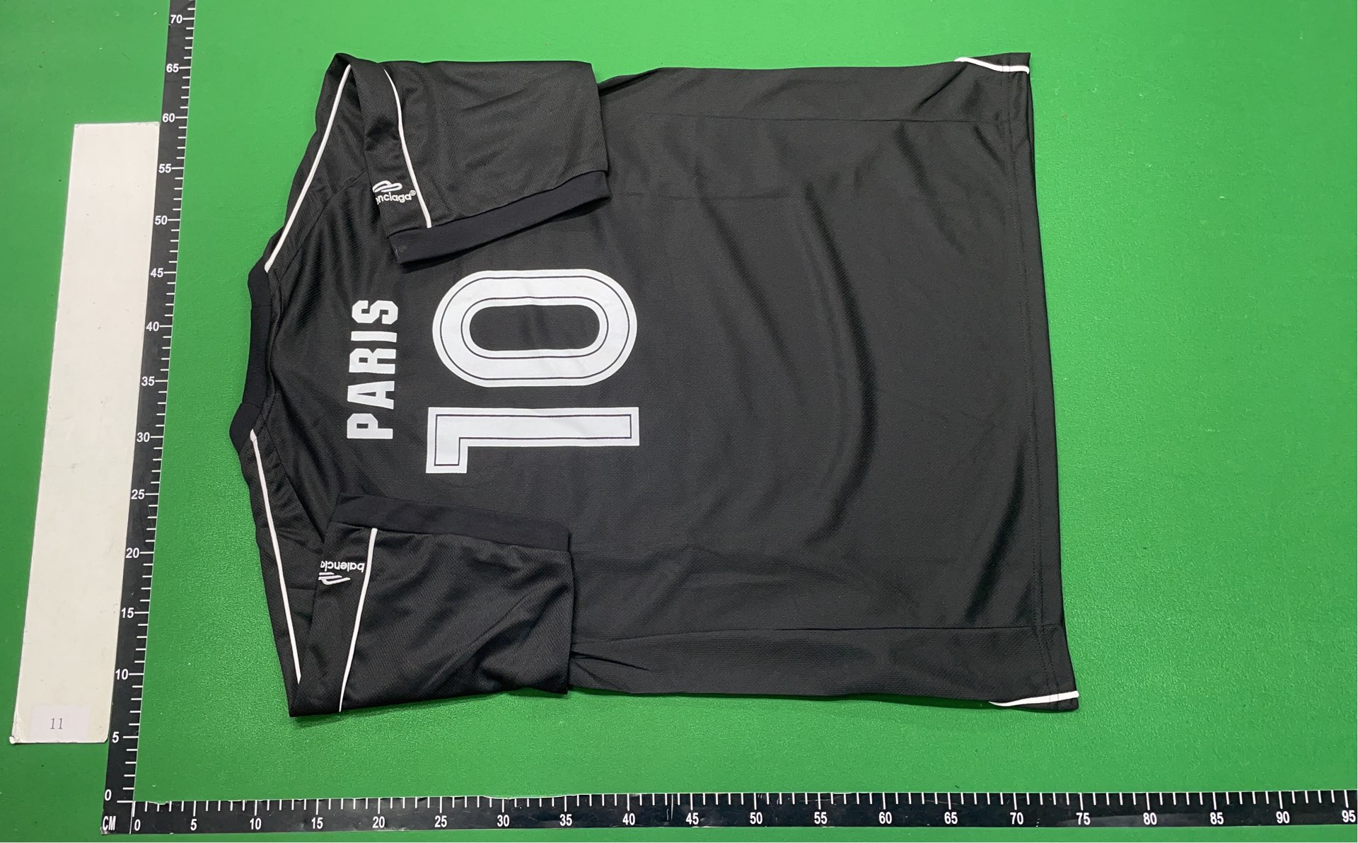 Neon Green Soccer Jersey with Black Accents and Logo