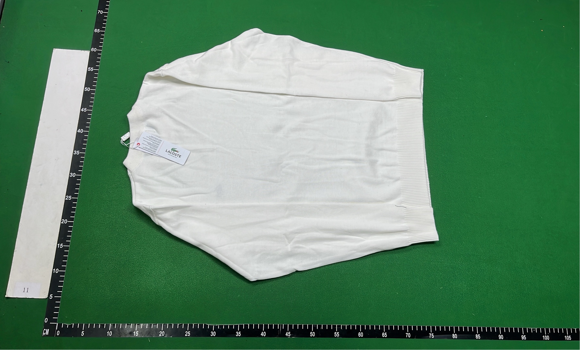 White Crewneck Sweater with Embroidered Logo