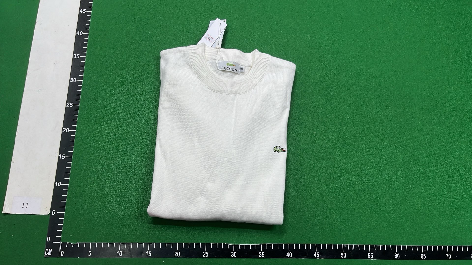 White Crewneck Sweater with Embroidered Logo