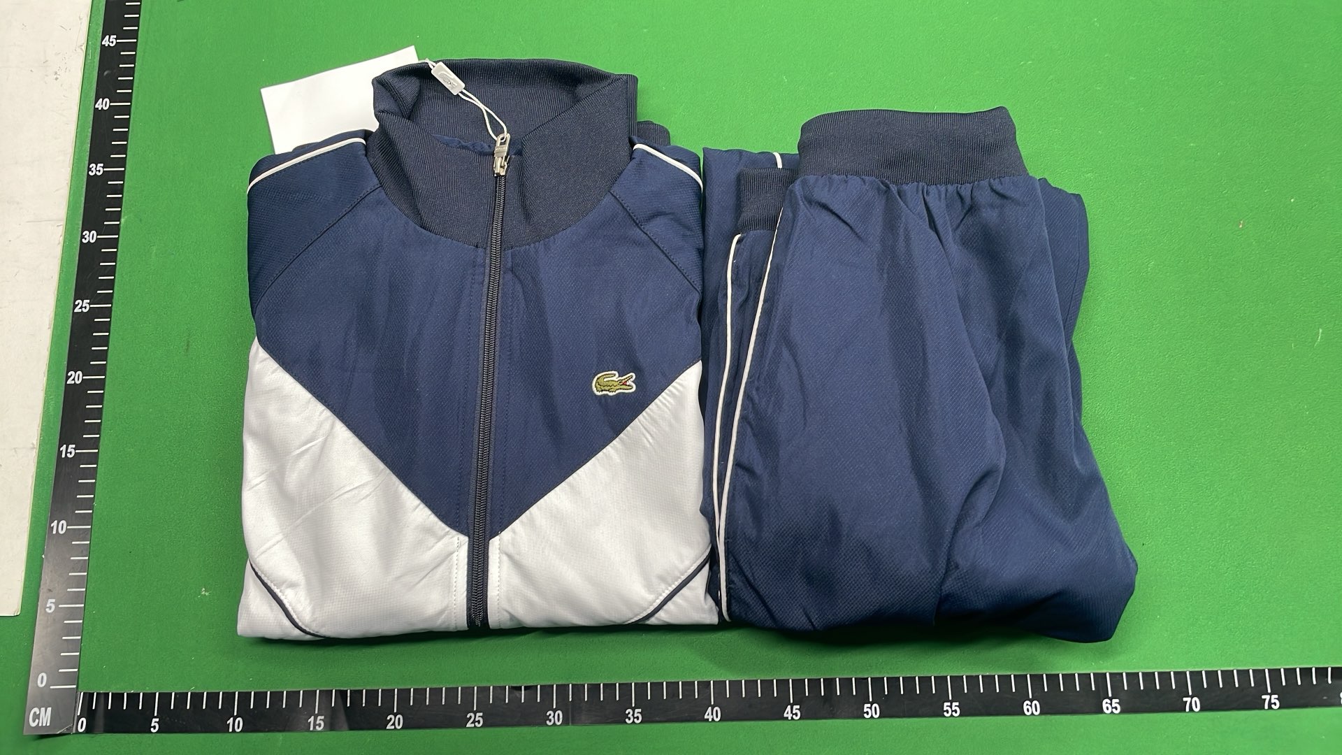 Lacoste Men's White and Green Sport Set Track Jacket and Pants